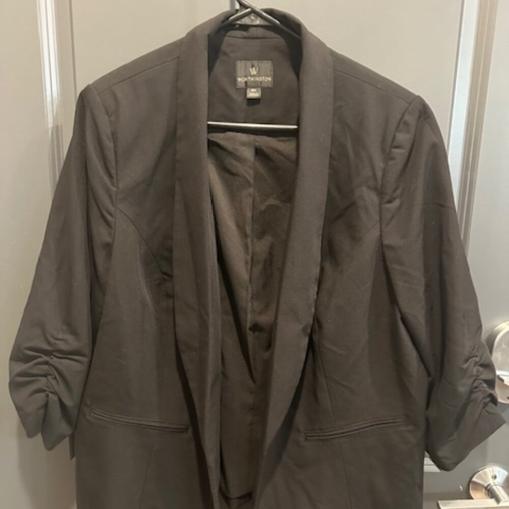 Worthington 2X Black Dress Jacket